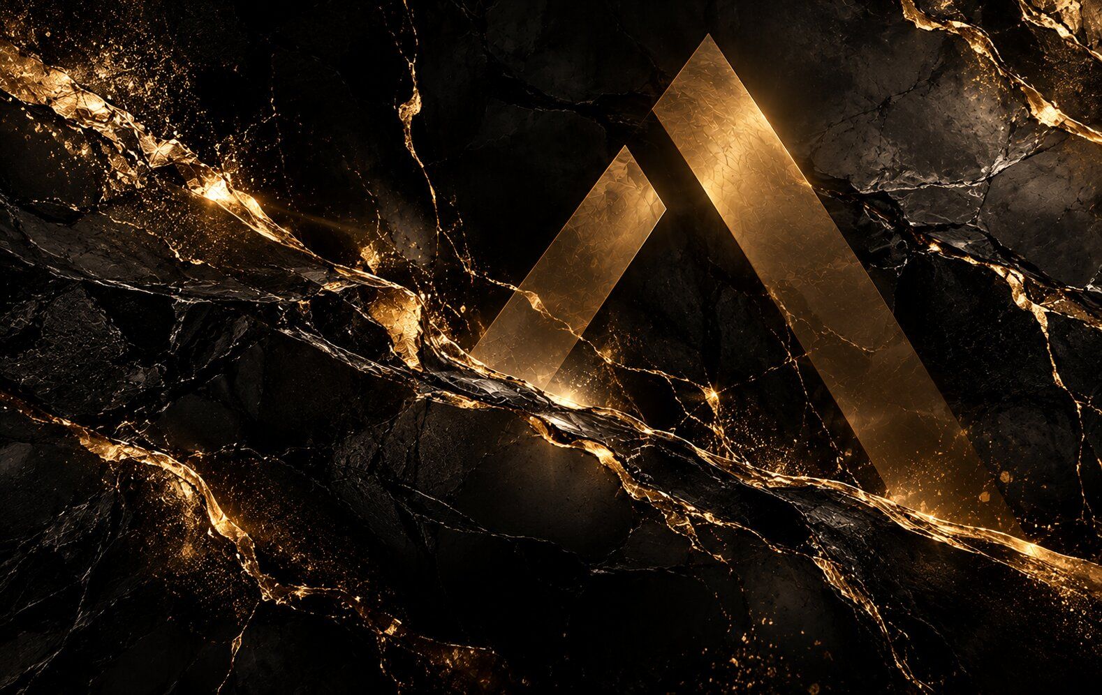 Corporate Design und Praxislogo für Praxen Goldene Marmorstruktur als Sinnbild für Corporate Design und Praxislogo