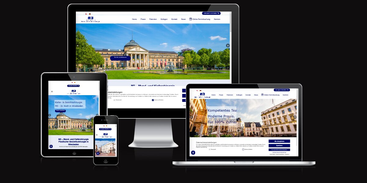 Referenz Website M3 Mund- und Kieferchirurgie – Prof. Dr. Dr. Felix Koch Wiesbaden