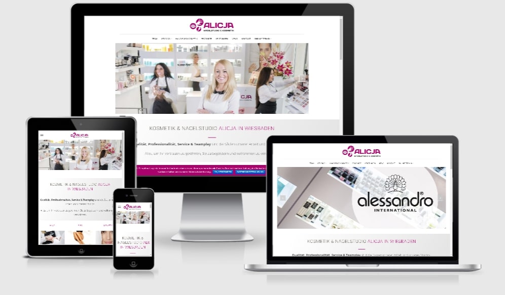 Referenz Website Kosmetik- & Nagelstudio Alicja Wiesbaden
