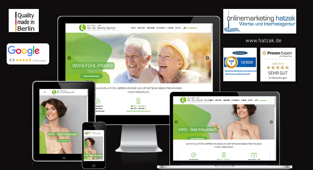 Referenz Website MKG Praxisklinik Mund-Kiefer-Gesichtschirurgie Bad Kreuznach
