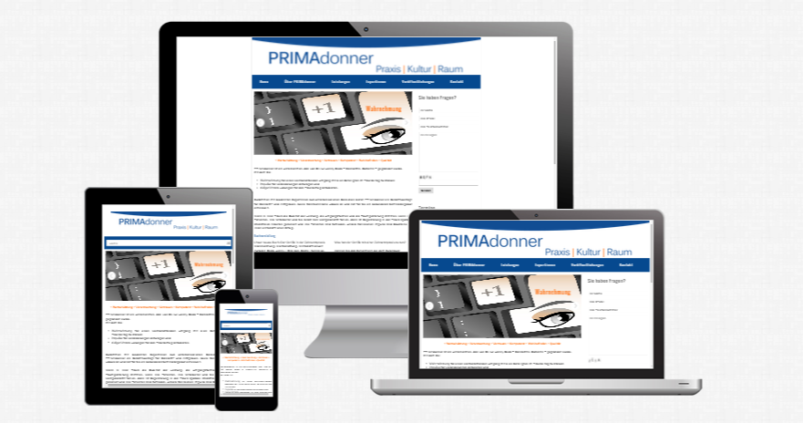 Referenz Website Primadonner Arztpraxisberatung Berlin