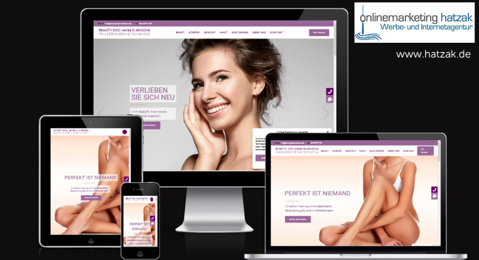 Referenz Website Schönheitschirurgie Frankfurt am Main