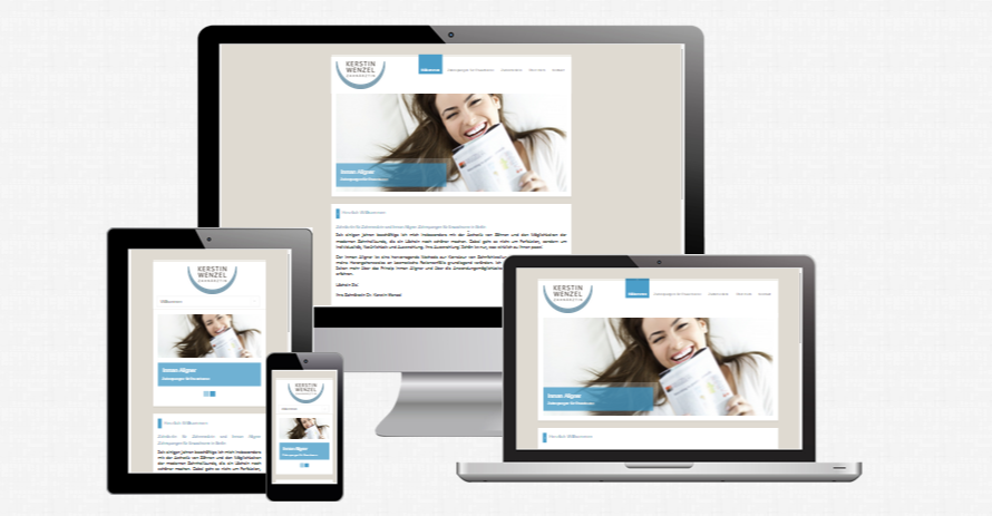 Referenz Website Zahnärztin Kerstin Wenzel – Zahnspangen Berlin