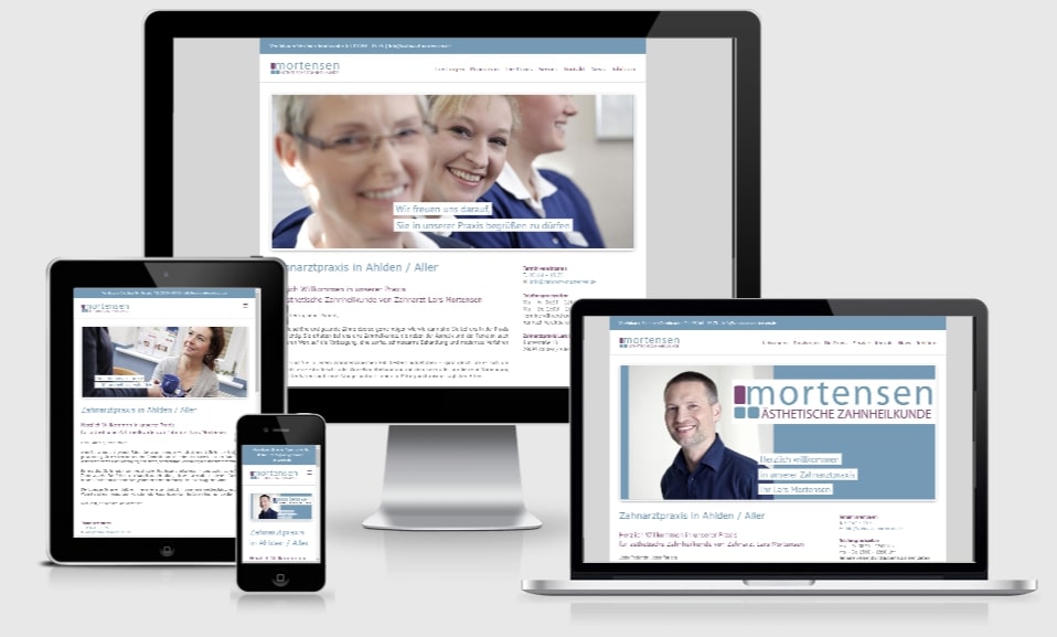 Referenz Website Zahnarztpraxis Lars Mortensen Ahlden