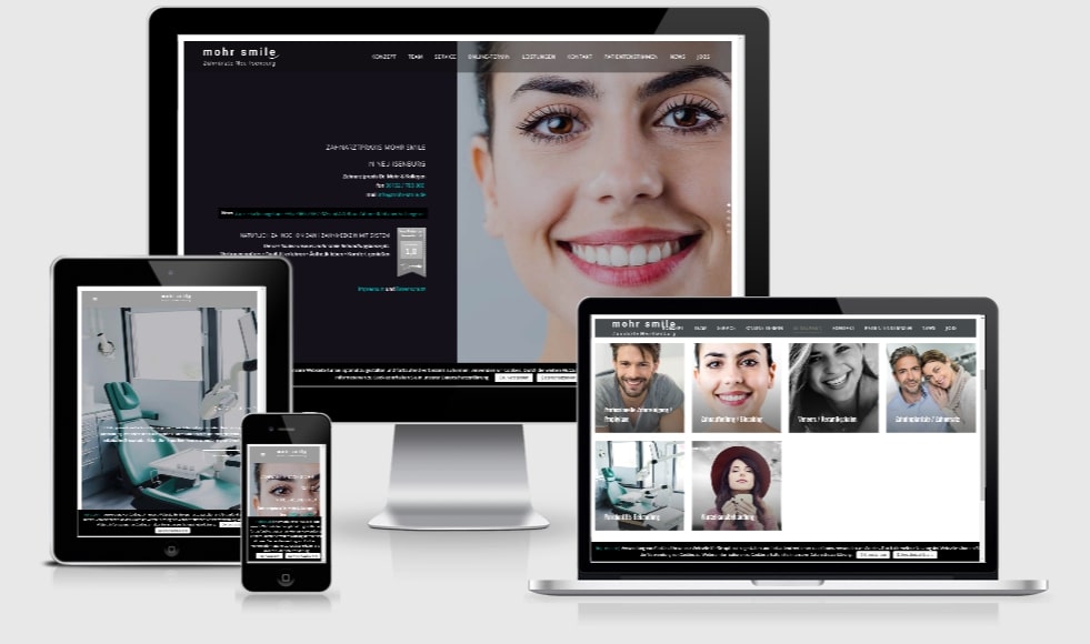 Referenz Website Zahnarztpraxis mohr smile Neu-Isenburg