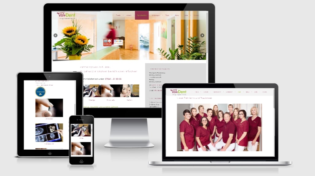 Referenz Website Zahnarztpraxis VIA-Dent Ötisheim
