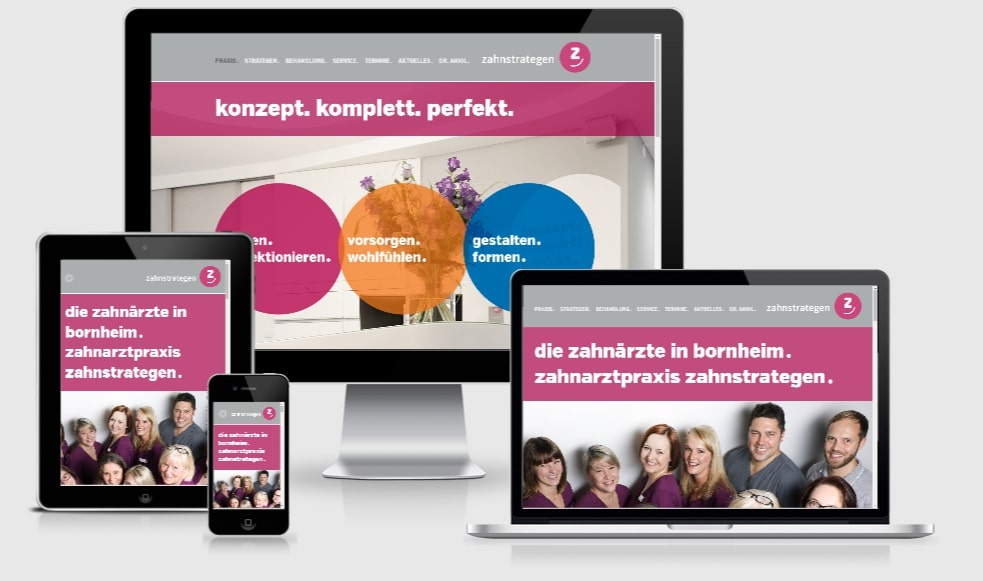 Praxis-Website Zahnarztpraxis Zahnstrategen Bornheim-Merten